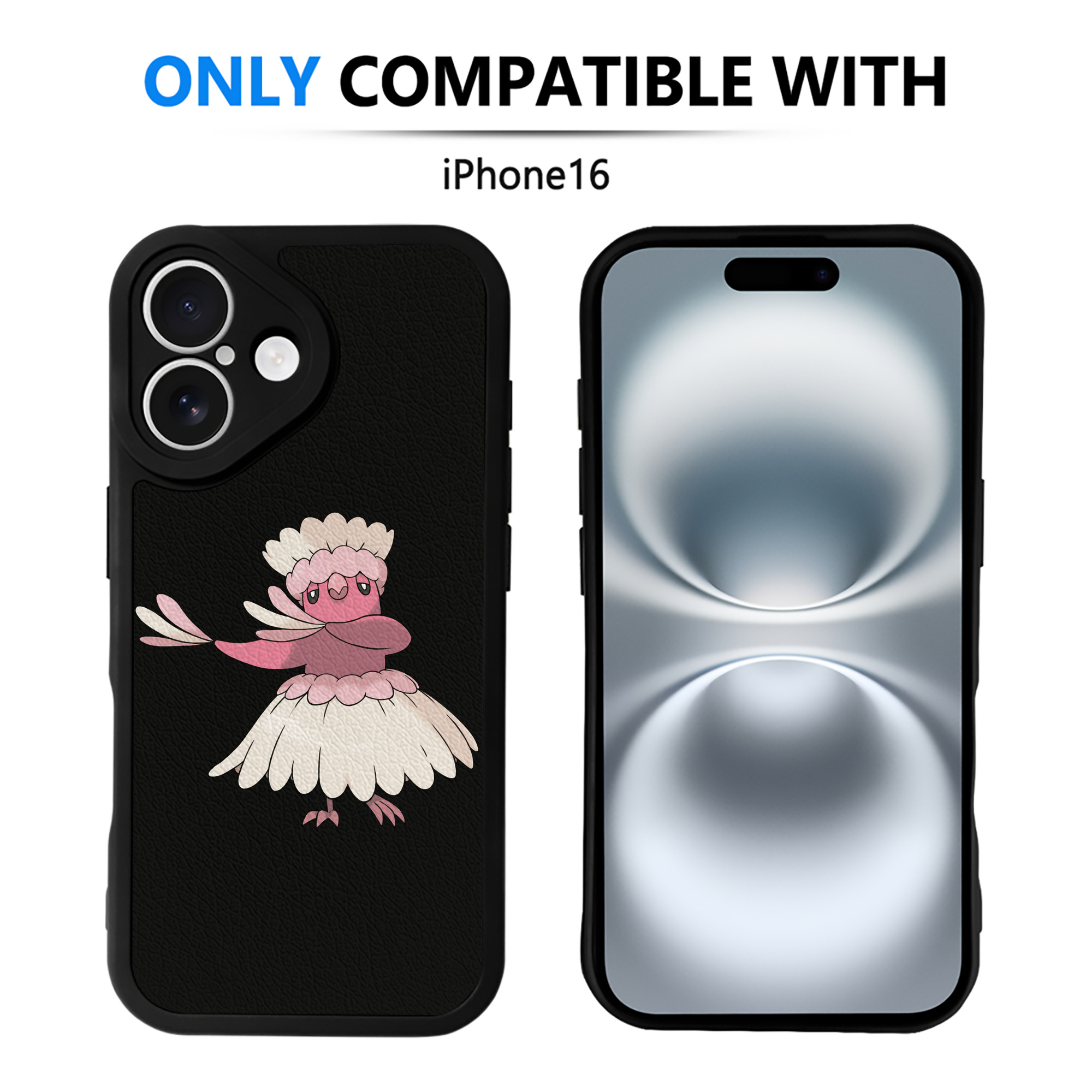 （画像用） ポケットモンスター Pokémon 【iPhone 16シリーズ対応】シリコンスマホケース（レザー調） 材質：シリコン